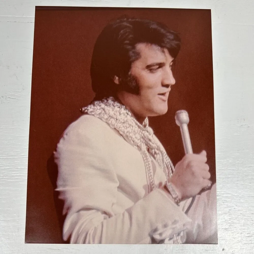 Vintage Elvis Presley Photo Lot of 10 Color Concert Photos 1970s Kodak Paper